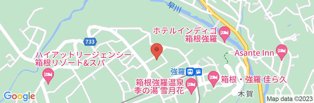 箱根強羅温泉 楽々花(ららか)の地図
