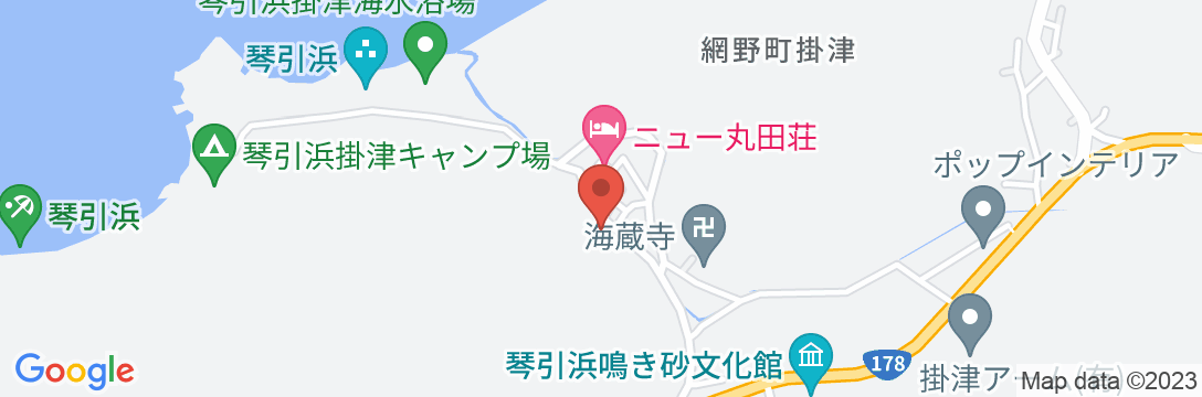 京丹後 琴引浜 鳴き砂温泉掛け流しの宿 民宿 尾江の地図