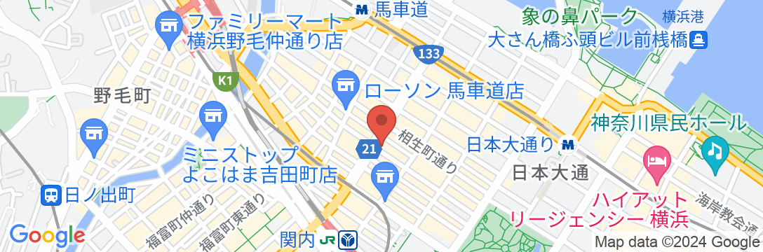 コンフォートホテル横浜関内の地図