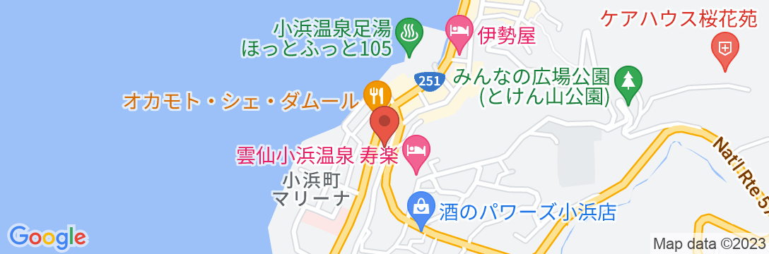 小浜温泉 旅館 富士屋の地図