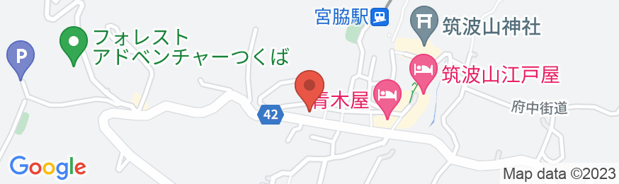 亀の井ホテル 筑波山(旧つくばグランドホテル)の地図