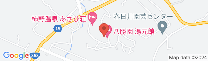 柿野温泉 八勝園湯元館の地図