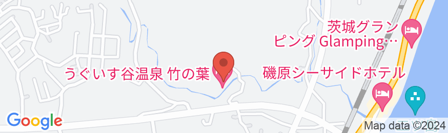 うぐいす谷温泉 竹の葉の地図