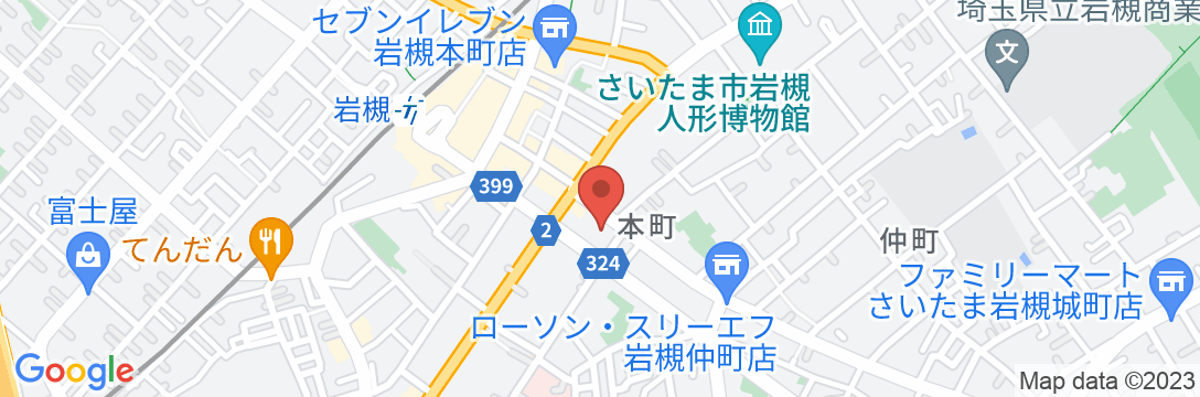ビジネスホテルミウラ(料亭鮒又 併設)の地図
