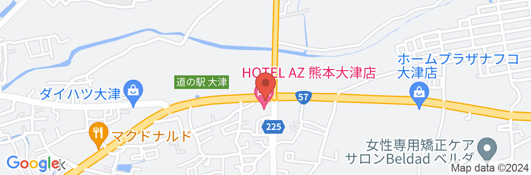 HOTEL AZ 熊本大津店の地図