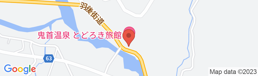 鳴子温泉郷 とどろき旅館の地図