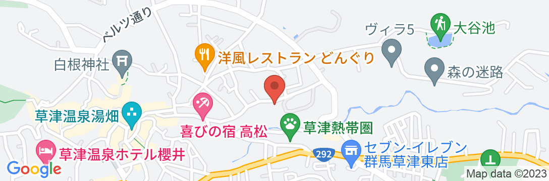 草津温泉 香旬の宿 長楽の地図