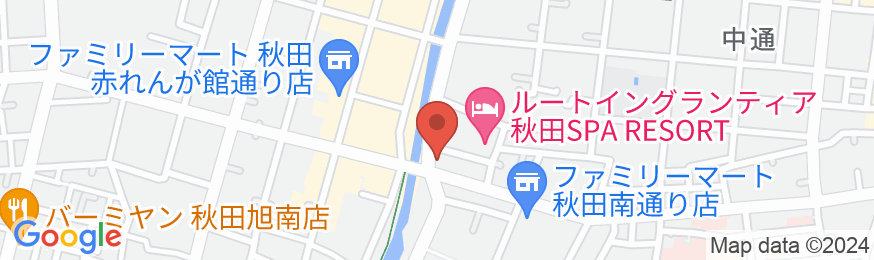秋田天然温泉ルートイングランティア秋田SPA RESORTの地図