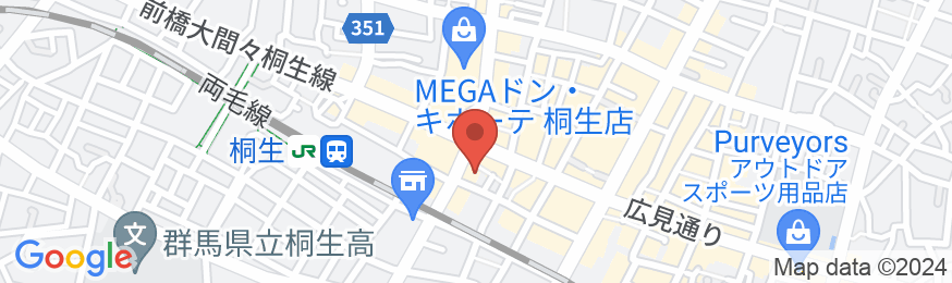 桐生 ホテル桐盛館の地図