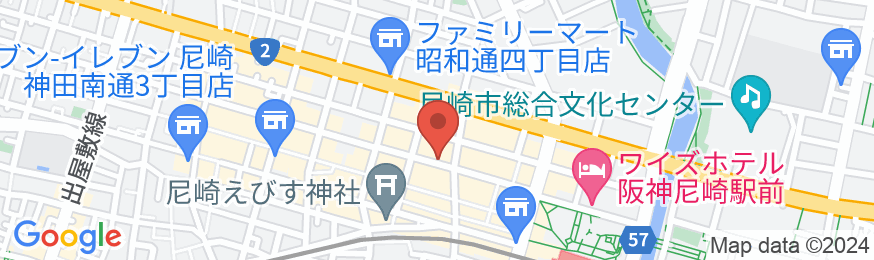 尼崎プラザホテル 阪神尼崎の地図