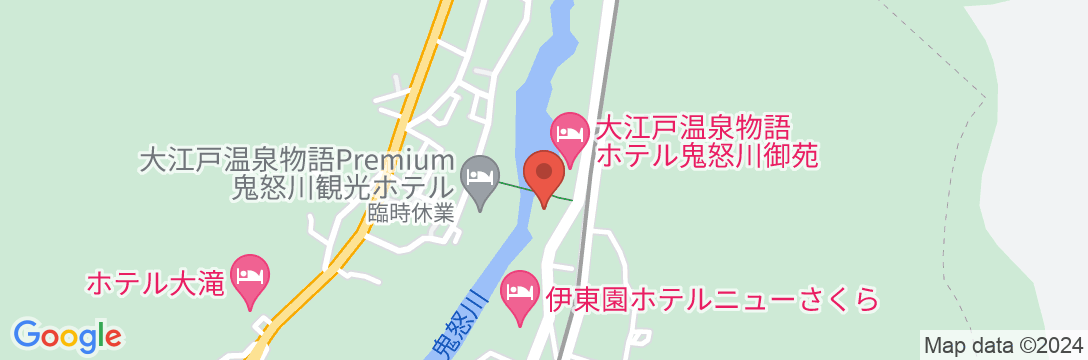 鬼怒川温泉 山楽の地図