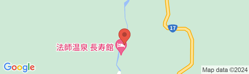 法師温泉 長寿館の地図