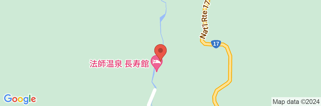 法師温泉 長寿館の地図