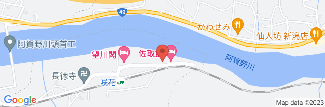 咲花温泉 ホテル丸松の地図