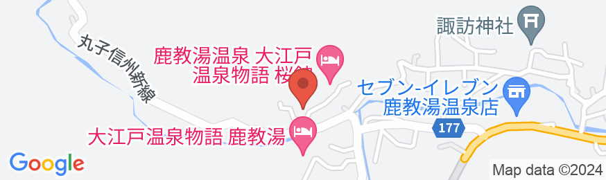 信州鹿教湯温泉 かつら旅館の地図