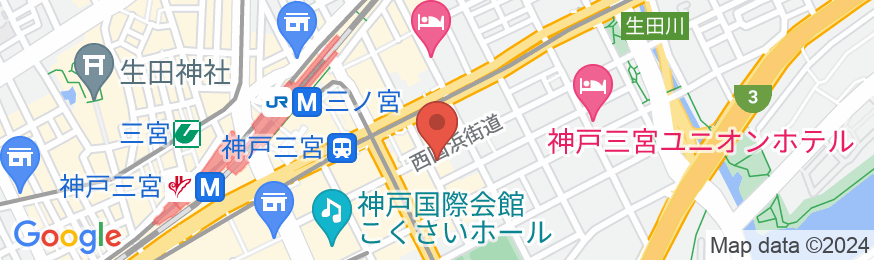 アパホテル〈神戸三宮〉の地図