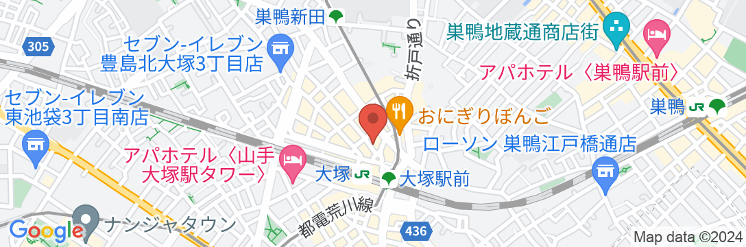 カプセル イン 大塚の地図