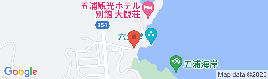五浦温泉 民宿 五浦の地図