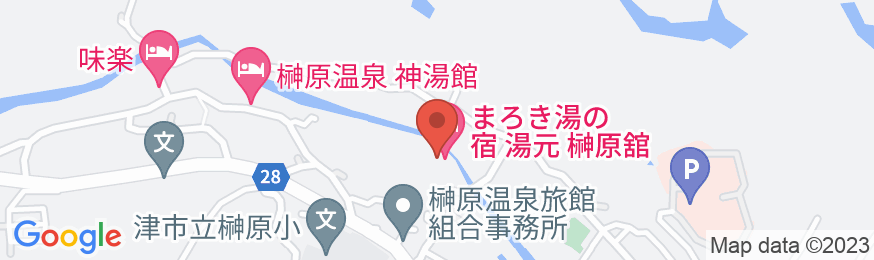 榊原温泉 まろき湯の宿 湯元 榊原舘の地図