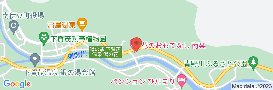 下賀茂温泉 花のおもてなし南楽の地図