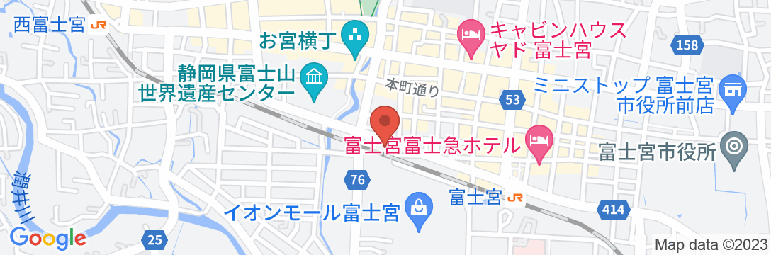 富士山一望展望風呂の宿 かめや旅館<静岡県>の地図