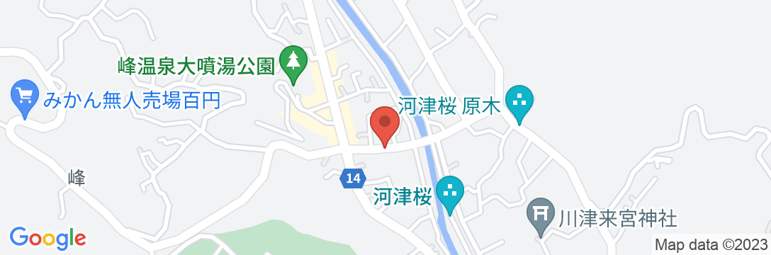 峰温泉 源泉かけ流しの宿 河津・花小町の地図