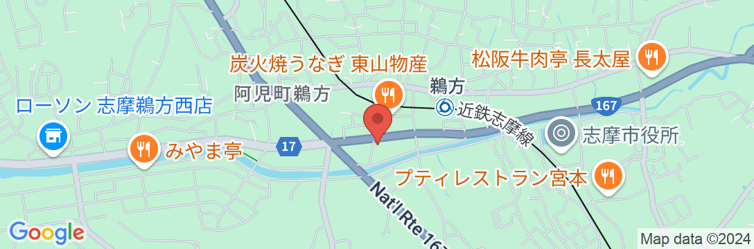 鵜方ビジネスホテルの地図