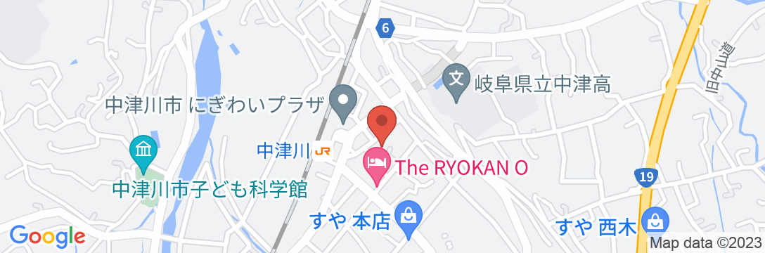 プラザホテル中津川 栄の地図
