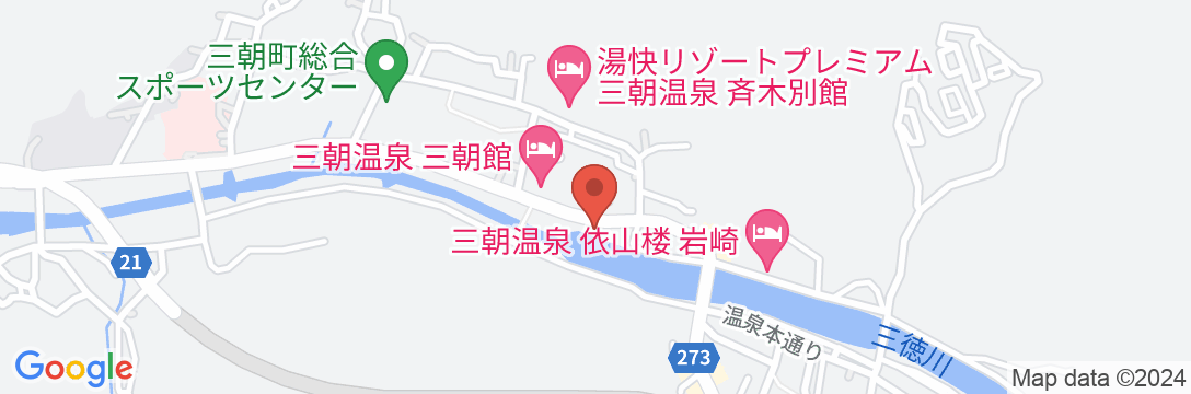 三朝温泉 旅館 大橋の地図