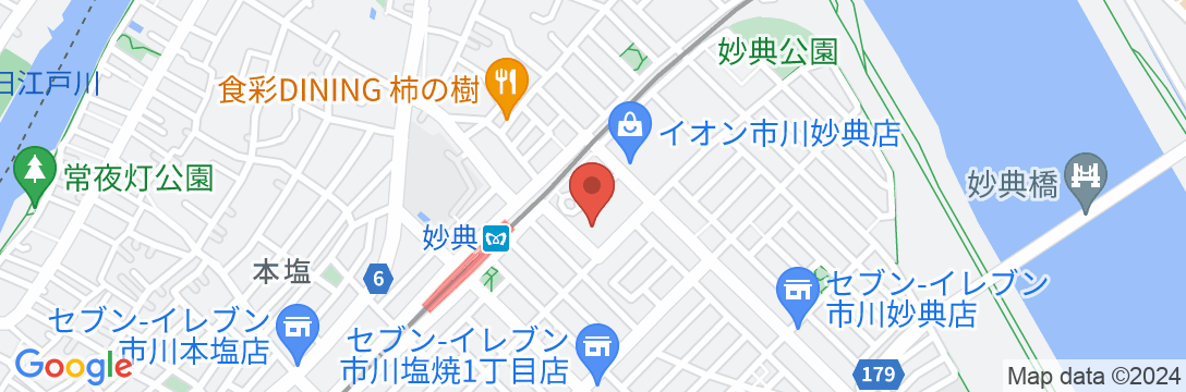 スーパーホテル東西線・市川・妙典駅前の地図