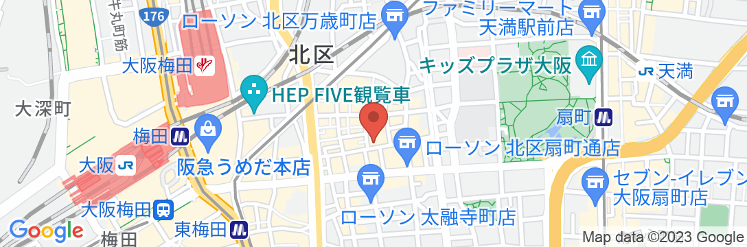 カプセルイン大阪(ニュージャパン梅田)の地図