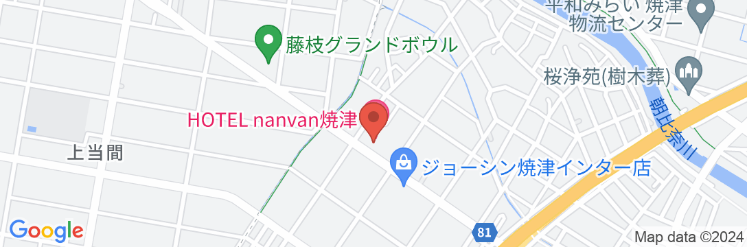 HOTEL nanvan焼津の地図