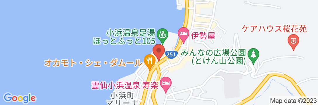 小浜温泉 プライベート・スパ・ホテル≪オレンジ・ベイ≫の地図