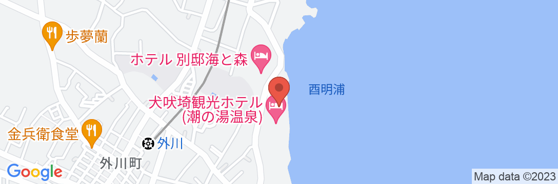 犬吠埼潮の湯温泉 犬吠埼観光ホテルの地図