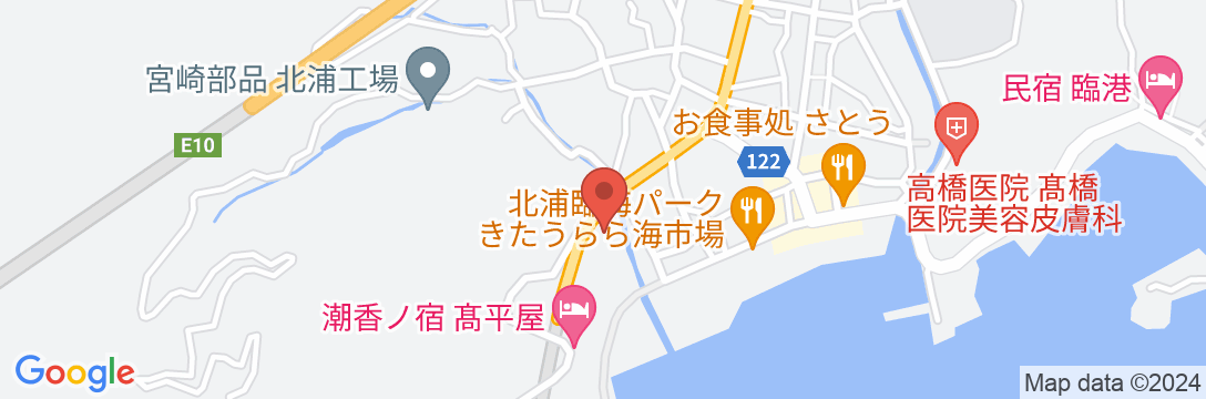 海鮮の宿 さざれ石 高島の地図