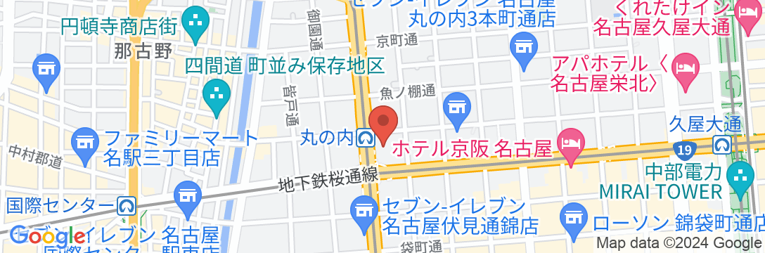 アパホテル〈名古屋丸の内駅前〉の地図