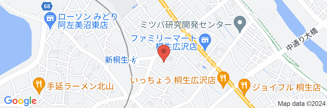新桐生ビジネスホテル シティの地図