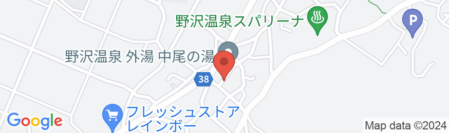 野沢温泉 山三荘の地図