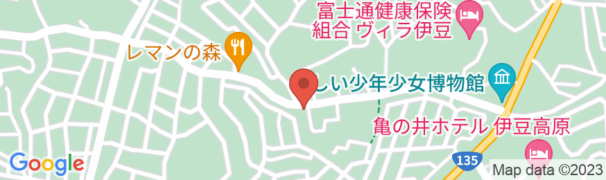 伊豆高原温泉 カントリーイン ピーウィットの地図