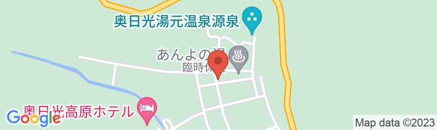 日光湯元温泉 奥日光パークロッジ深山の地図