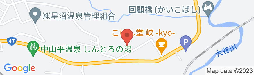 鳴子・中山平温泉 四季の宿 花渕荘の地図