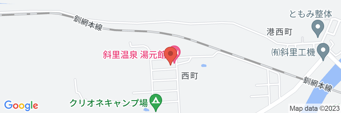 斜里温泉 湯元館の地図