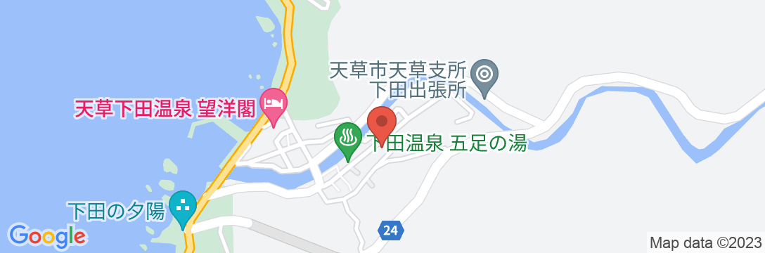 天草下田温泉 旅の宿 湯の華の地図