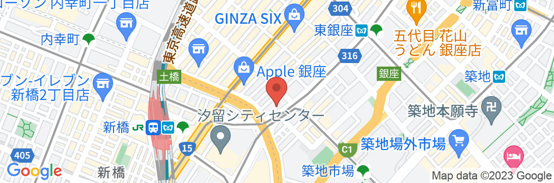 三井ガーデンホテル銀座プレミアの地図