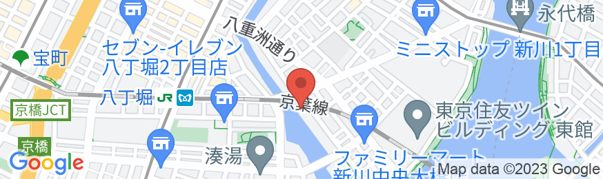 亀島川温泉 新川の湯 ドーミーイン東京八丁堀(ドーミーイン・御宿野乃 ホテルズグループ)の地図