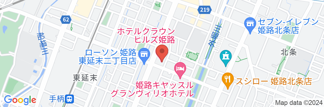 播磨の湯 ホテルクラウンヒルズ姫路(BBHホテルグループ)の地図