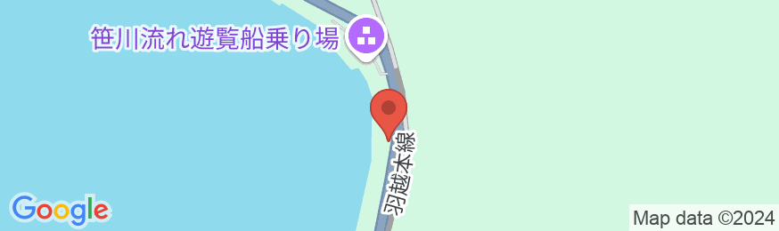 笹川流れ 潮鳴亭の地図