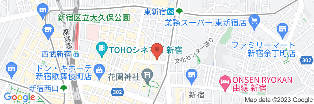 新宿アーバンホテルの地図