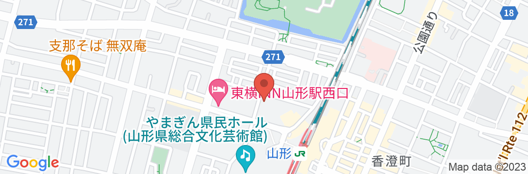 東横INN山形駅西口の地図