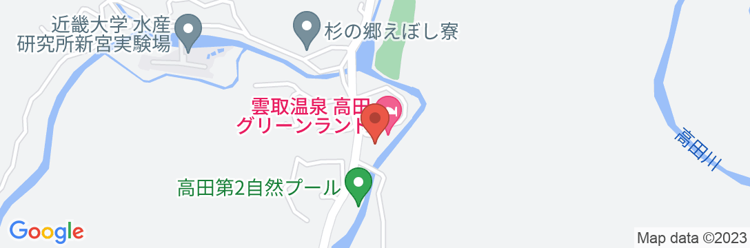 高田グリーンランド・雲取温泉の地図